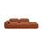 Sydney Modulares 3-Sitzer Sofa, Rechte Seite, aus Samt in Terrakotta (Casino Terracota), 295x90 cm von Cosmopolitan Design – Bild 1