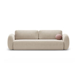 Tonale 3-Sitzer Sofa mit Schlaffunktion und Stauraum, aus Chenille in Dunkelbeige (Eden 4 Beige), 262x105x88 cm von Cosmopolitan Design – Bild 1