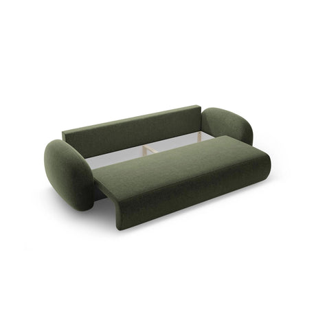 Tonale 3-Sitzer Sofa mit Schlaffunktion und Stauraum, aus Chenille in Grün (Eden 12 Olive), 262x105x88 cm von Cosmopolitan Design – Bild 6