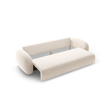 Tonale 3-Sitzer Sofa mit Schlaffunktion und Stauraum, aus Chenille in Hellbeige (Eden 2 Pearl), 262x105x88 cm von Cosmopolitan Design – Bild 6
