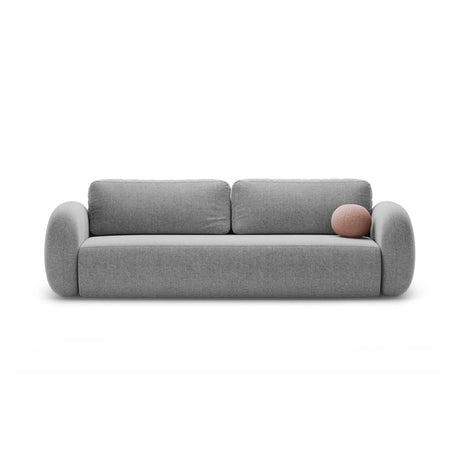 Tonale 3-Sitzer Sofa mit Schlaffunktion und Stauraum, aus Chenille in Hellgrau (Eden 18 Grey), 262x105x88 cm von Cosmopolitan Design – Bild 1