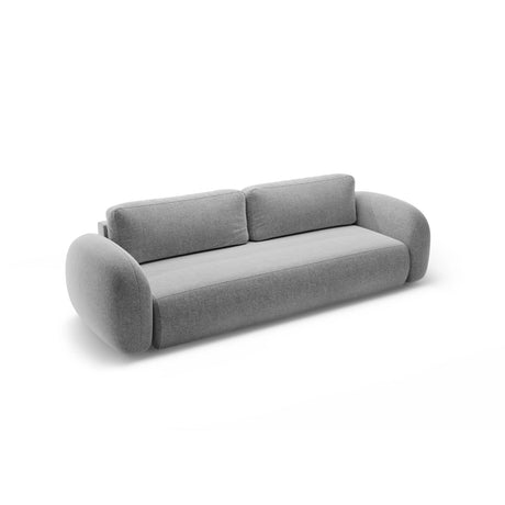 Tonale 3-Sitzer Sofa mit Schlaffunktion und Stauraum, aus Chenille in Hellgrau (Eden 18 Grey), 262x105x88 cm von Cosmopolitan Design – Bild 4