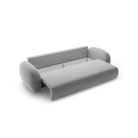 Tonale 3-Sitzer Sofa mit Schlaffunktion und Stauraum, aus Chenille in Hellgrau (Eden 18 Grey), 262x105x88 cm von Cosmopolitan Design – Bild 6