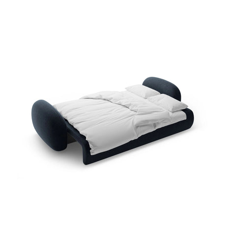 Tonale 3-Sitzer Sofa mit Schlaffunktion und Stauraum, aus Chenille in Marineblau (Eden 16 Deep Blue), 262x105x88 cm von Cosmopolitan Design – Bild 5