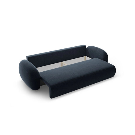 Tonale 3-Sitzer Sofa mit Schlaffunktion und Stauraum, aus Chenille in Marineblau (Eden 16 Deep Blue), 262x105x88 cm von Cosmopolitan Design – Bild 6