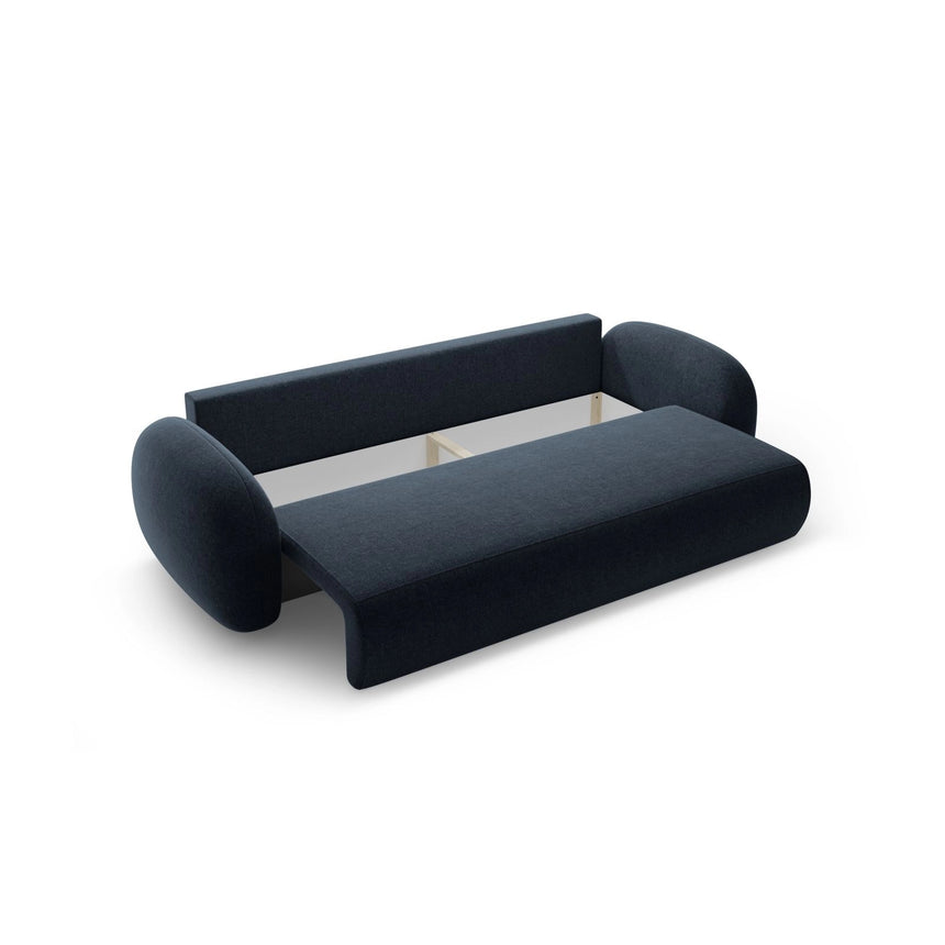 Tonale 3-Sitzer Sofa mit Schlaffunktion und Stauraum, aus Chenille in Marineblau (Eden 16 Deep Blue), 262x105x88 cm von Cosmopolitan Design – Bild 6