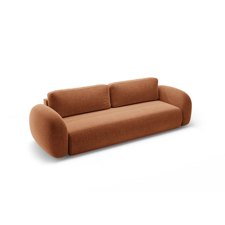 Tonale 3-Sitzer Sofa mit Schlaffunktion und Stauraum, aus Chenille in Ziegelstein (Eden 10 Terra), 262x105x88 cm von Cosmopolitan Design – Bild 4