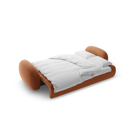 Tonale 3-Sitzer Sofa mit Schlaffunktion und Stauraum, aus Chenille in Ziegelstein (Eden 10 Terra), 262x105x88 cm von Cosmopolitan Design – Bild 5