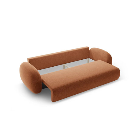 Tonale 3-Sitzer Sofa mit Schlaffunktion und Stauraum, aus Chenille in Ziegelstein (Eden 10 Terra), 262x105x88 cm von Cosmopolitan Design – Bild 6