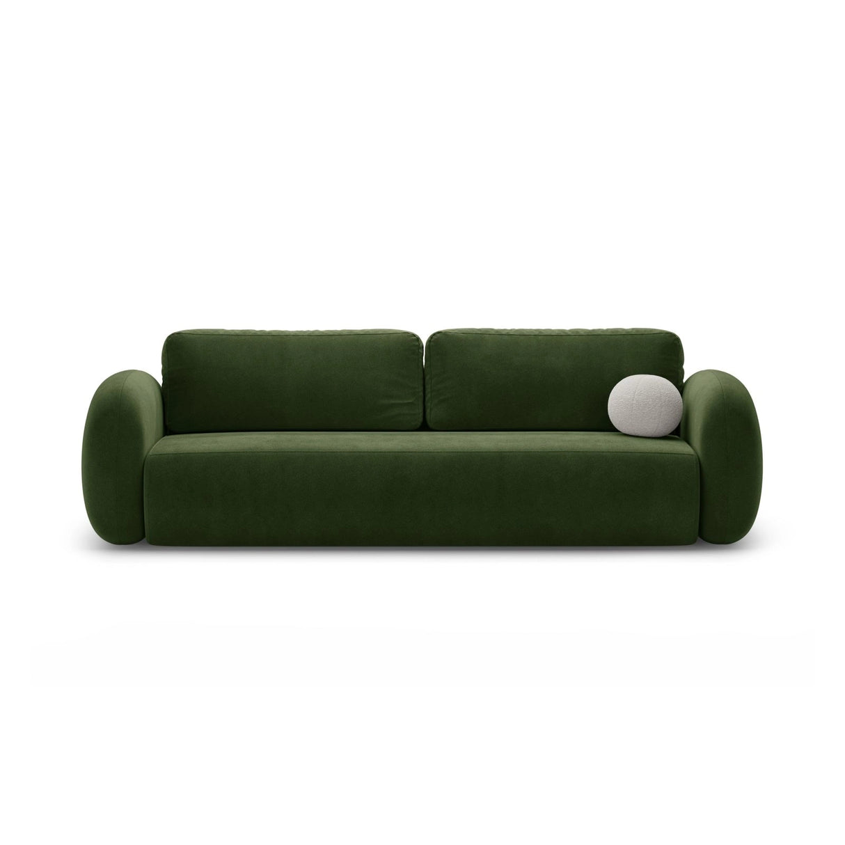 Tonale 3-Sitzer Sofa mit Schlaffunktion und Stauraum, aus Samt in Armeegrün (Magic Velvet 2295), 262x105x88 cm von Cosmopolitan Design – Bild 1