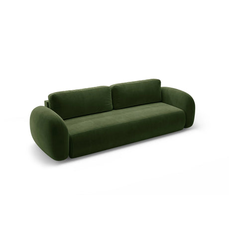 Tonale 3-Sitzer Sofa mit Schlaffunktion und Stauraum, aus Samt in Armeegrün (Magic Velvet 2295), 262x105x88 cm von Cosmopolitan Design – Bild 4