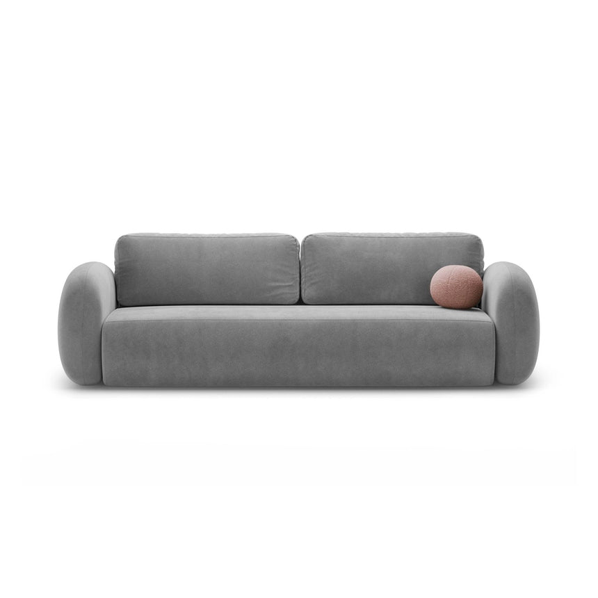 Tonale 3-Sitzer Sofa mit Schlaffunktion und Stauraum, aus Samt in Dunkelgrau (Magic Velvet 2241), 262x105x88 cm von Cosmopolitan Design – Bild 1