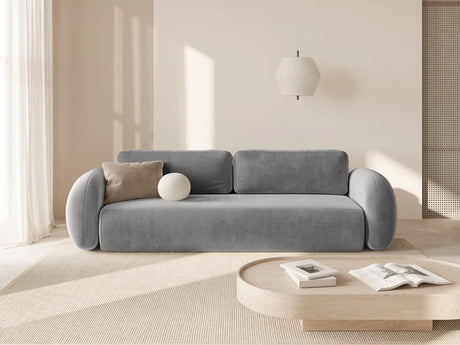 Tonale 3-Sitzer Sofa mit Schlaffunktion und Stauraum, aus Samt in Dunkelgrau (Magic Velvet 2241), 262x105x88 cm von Cosmopolitan Design – Bild 2