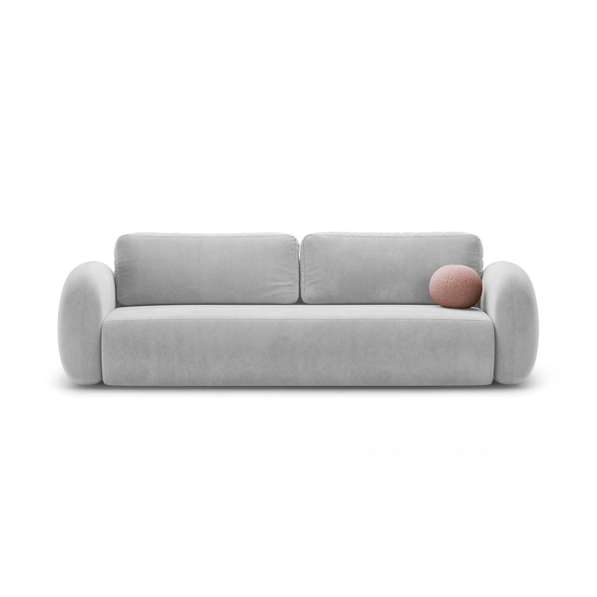 Tonale 3-Sitzer Sofa mit Schlaffunktion und Stauraum, aus Samt in Grau (Magic Velvet 2240), 262x105x88 cm von Cosmopolitan Design – Bild 1