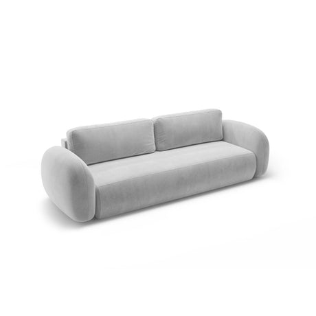 Tonale 3-Sitzer Sofa mit Schlaffunktion und Stauraum, aus Samt in Grau (Magic Velvet 2240), 262x105x88 cm von Cosmopolitan Design – Bild 4