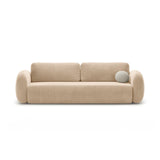 Tonale 3-Sitzer Sofa mit Schlaffunktion und Stauraum, aus Samt in Mandelbeige (Magic Velvet 2282), 262x105x88 cm von Cosmopolitan Design – Bild 1