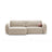 Tonale 4-Sitzer Ecksofa mit Schlaffunktion, ausklappbar, aus Chenille in Dunkelbeige (Eden 4 Beige), 262x149 cm von Cosmopolitan Design – Bild 1