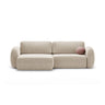 Tonale 4-Sitzer Ecksofa mit Schlaffunktion, ausklappbar, aus Chenille in Dunkelbeige (Eden 4 Beige), 262x149 cm von Cosmopolitan Design – Bild 1