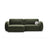 Tonale 4-Sitzer Ecksofa mit Schlaffunktion, ausklappbar, aus Chenille in Grün (Eden 12 Olive), 262x149 cm von Cosmopolitan Design – Bild 1