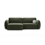 Tonale 4-Sitzer Ecksofa mit Schlaffunktion, ausklappbar, aus Chenille in Grün (Eden 12 Olive), 262x149 cm von Cosmopolitan Design – Bild 1