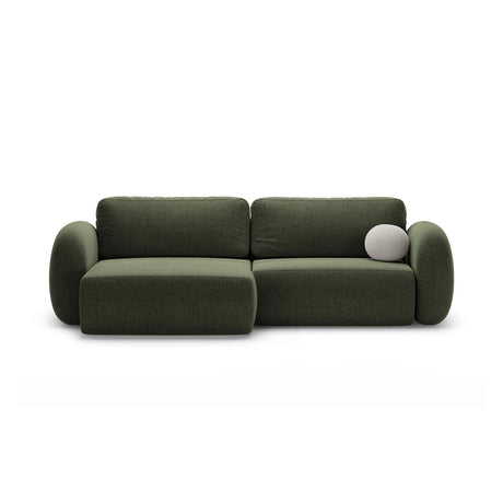 Tonale 4-Sitzer Ecksofa mit Schlaffunktion, ausklappbar, aus Chenille in Grün (Eden 12 Olive), 262x149 cm von Cosmopolitan Design – Bild 1