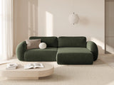 Tonale 4-Sitzer Ecksofa mit Schlaffunktion, ausklappbar, aus Chenille in Grün (Eden 12 Olive), 262x149 cm von Cosmopolitan Design – Bild 2