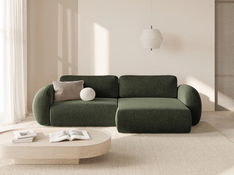 Tonale 4-Sitzer Ecksofa mit Schlaffunktion, ausklappbar, aus Chenille in Grün (Eden 12 Olive), 262x149 cm von Cosmopolitan Design – Bild 2