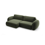 Tonale 4-Sitzer Ecksofa mit Schlaffunktion, ausklappbar, aus Chenille in Grün (Eden 12 Olive), 262x149 cm von Cosmopolitan Design – Bild 4
