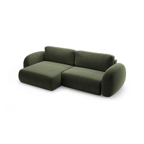 Tonale 4-Sitzer Ecksofa mit Schlaffunktion, ausklappbar, aus Chenille in Grün (Eden 12 Olive), 262x149 cm von Cosmopolitan Design – Bild 4