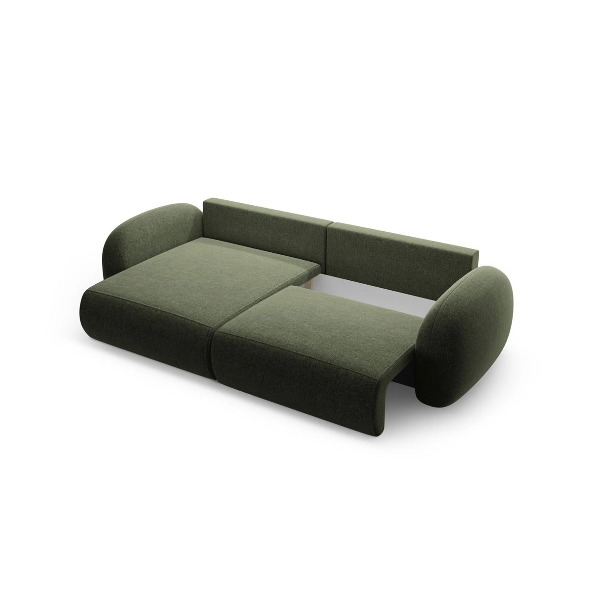 Tonale 4-Sitzer Ecksofa mit Schlaffunktion, ausklappbar, aus Chenille in Grün (Eden 12 Olive), 262x149 cm von Cosmopolitan Design – Bild 6