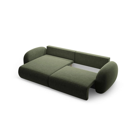 Tonale 4-Sitzer Ecksofa mit Schlaffunktion, ausklappbar, aus Chenille in Grün (Eden 12 Olive), 262x149 cm von Cosmopolitan Design – Bild 6