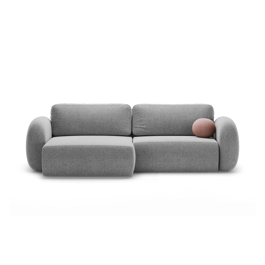 Tonale 4-Sitzer Ecksofa mit Schlaffunktion, ausklappbar, aus Chenille in Hellgrau (Eden 18 Grey), 262x149 cm von Cosmopolitan Design – Bild 1