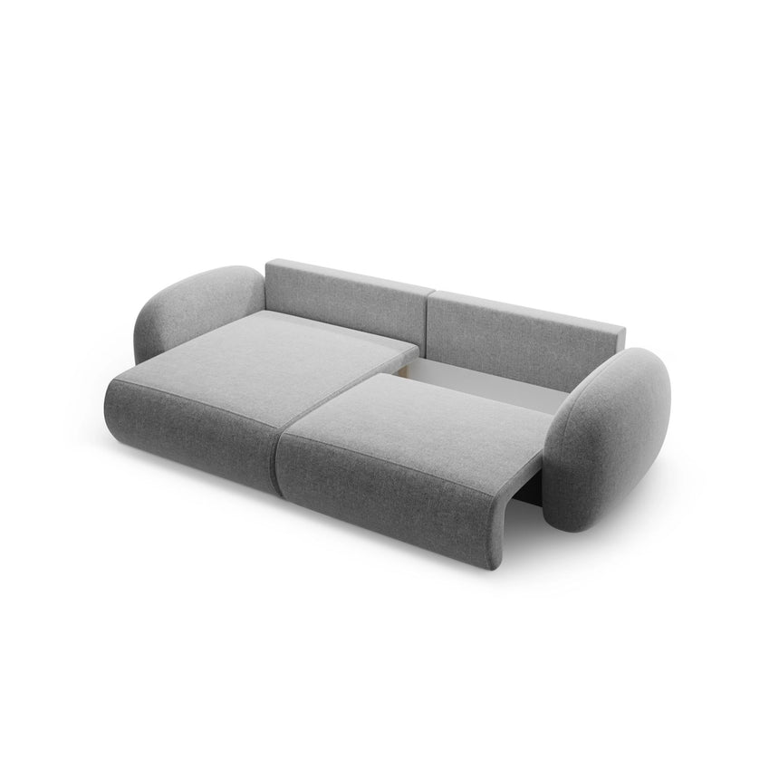 Tonale 4-Sitzer Ecksofa mit Schlaffunktion, ausklappbar, aus Chenille in Hellgrau (Eden 18 Grey), 262x149 cm von Cosmopolitan Design – Bild 6