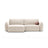Tonale 4-Sitzer Ecksofa mit Schlaffunktion, ausklappbar, aus Chenille in Leichtes Beige (Eden 2 Pearl), 262x149 cm von Cosmopolitan Design – Bild 1