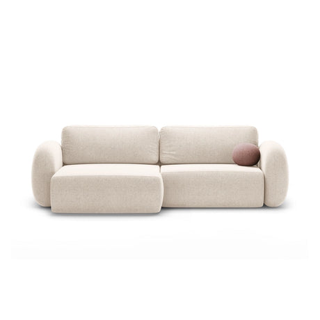 Tonale 4-Sitzer Ecksofa mit Schlaffunktion, ausklappbar, aus Chenille in Leichtes Beige (Eden 2 Pearl), 262x149 cm von Cosmopolitan Design – Bild 1