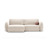 Tonale 4-Sitzer Ecksofa mit Schlaffunktion, ausklappbar, aus Chenille in Leichtes Beige (Eden 2 Pearl), 262x149 cm von Cosmopolitan Design – Bild 1