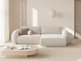 Tonale 4-Sitzer Ecksofa mit Schlaffunktion, ausklappbar, aus Chenille in Leichtes Beige (Eden 2 Pearl), 262x149 cm von Cosmopolitan Design – Bild 2