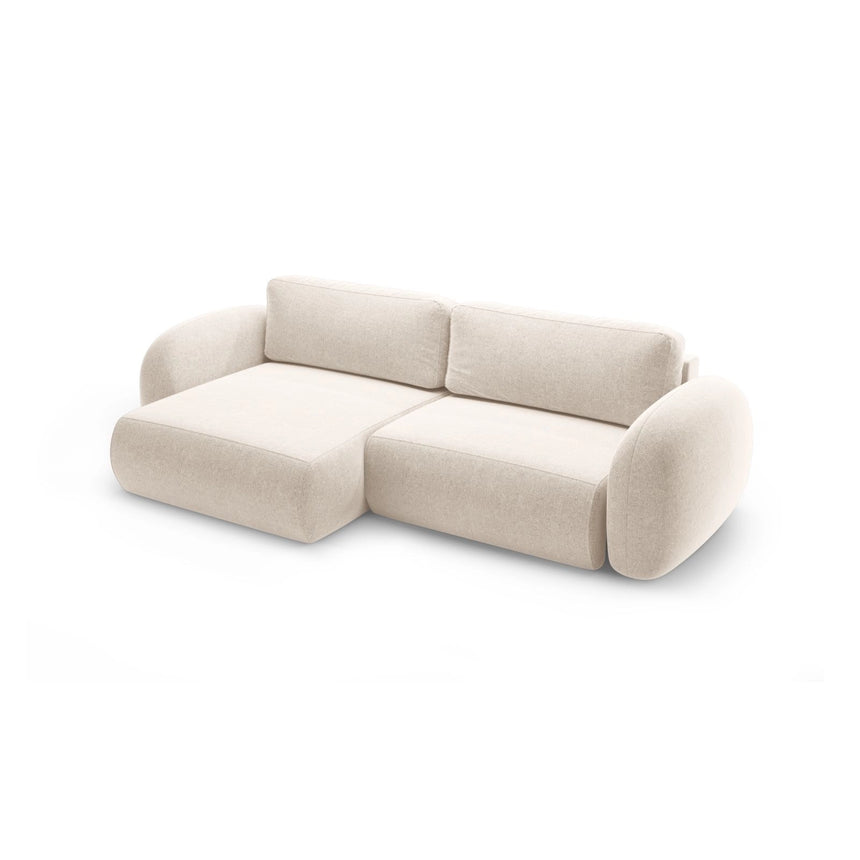 Tonale 4-Sitzer Ecksofa mit Schlaffunktion, ausklappbar, aus Chenille in Leichtes Beige (Eden 2 Pearl), 262x149 cm von Cosmopolitan Design – Bild 4