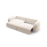 Tonale 4-Sitzer Ecksofa mit Schlaffunktion, ausklappbar, aus Chenille in Leichtes Beige (Eden 2 Pearl), 262x149 cm von Cosmopolitan Design – Bild 6