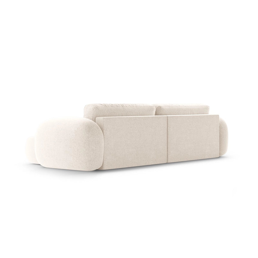 Tonale 4-Sitzer Ecksofa mit Schlaffunktion, ausklappbar, aus Chenille in Leichtes Beige (Eden 2 Pearl), 262x149 cm von Cosmopolitan Design – Bild 7
