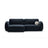 Tonale 4-Sitzer Ecksofa mit Schlaffunktion, ausklappbar, aus Chenille in Marineblau (Eden 16 Deep Blue), 262x149 cm von Cosmopolitan Design – Bild 1
