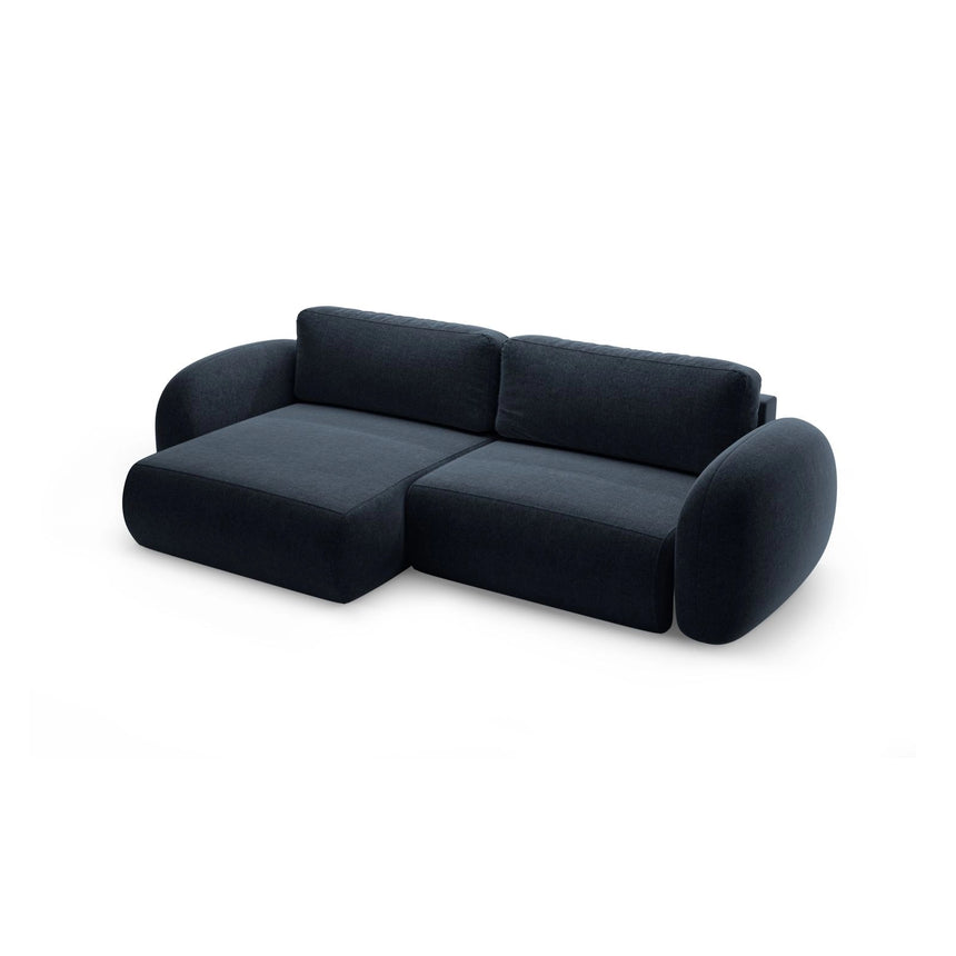 Tonale 4-Sitzer Ecksofa mit Schlaffunktion, ausklappbar, aus Chenille in Marineblau (Eden 16 Deep Blue), 262x149 cm von Cosmopolitan Design – Bild 4