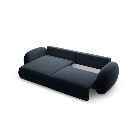 Tonale 4-Sitzer Ecksofa mit Schlaffunktion, ausklappbar, aus Chenille in Marineblau (Eden 16 Deep Blue), 262x149 cm von Cosmopolitan Design – Bild 6