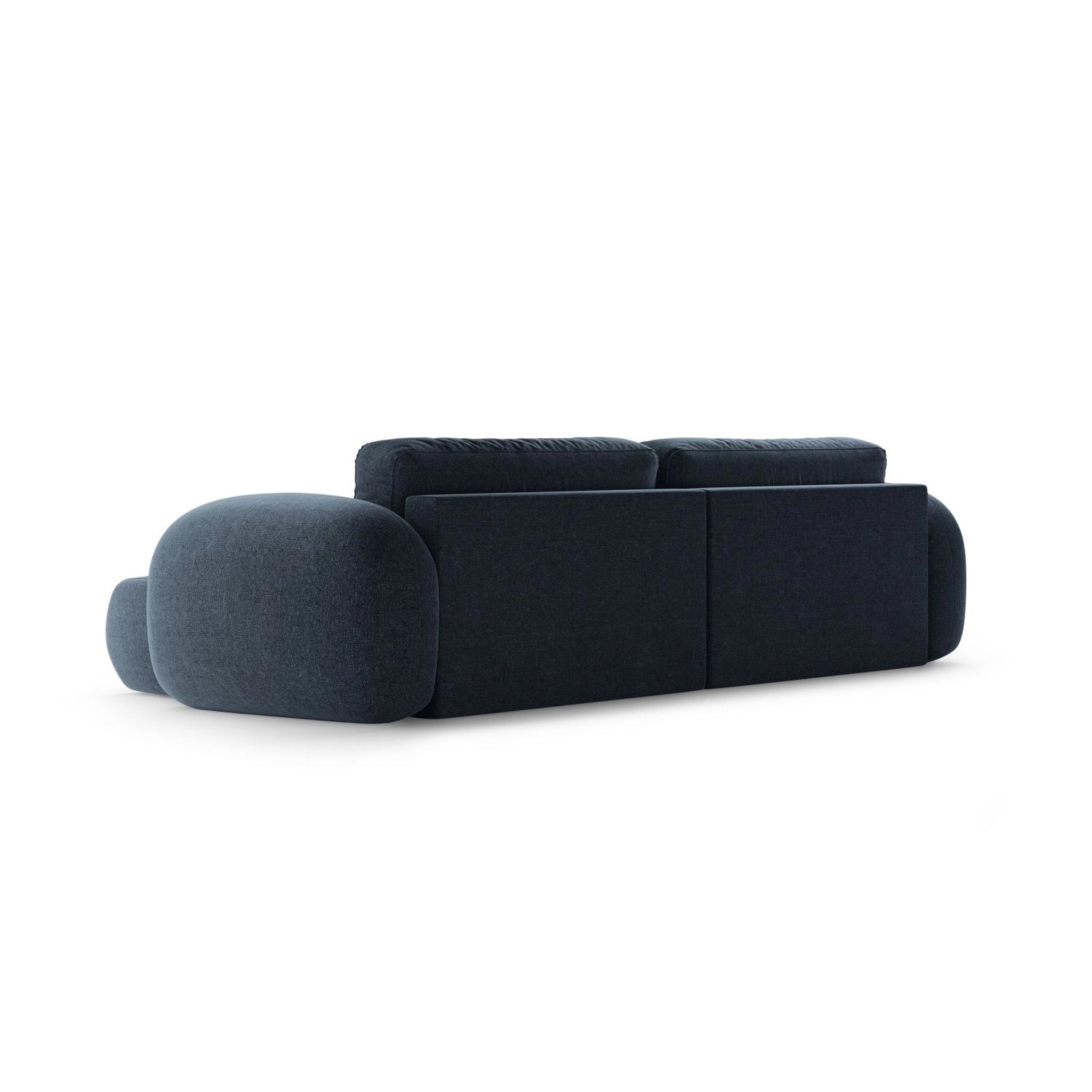Tonale 4-Sitzer Ecksofa mit Schlaffunktion, ausklappbar, aus Chenille in Marineblau (Eden 16 Deep Blue), 262x149 cm von Cosmopolitan Design – Bild 7