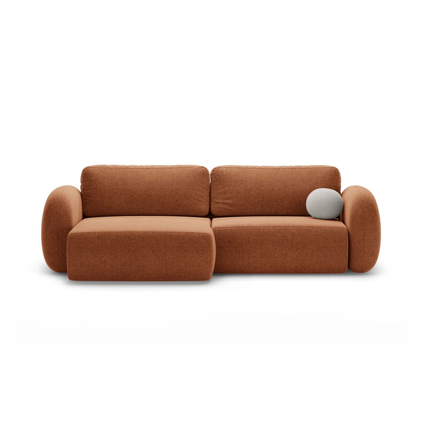 Tonale 4-Sitzer Ecksofa mit Schlaffunktion, ausklappbar, aus Chenille in Ziegel (Eden 10 Terra), 262x149 cm von Cosmopolitan Design – Bild 1
