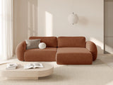 Tonale 4-Sitzer Ecksofa mit Schlaffunktion, ausklappbar, aus Chenille in Ziegel (Eden 10 Terra), 262x149 cm von Cosmopolitan Design – Bild 2