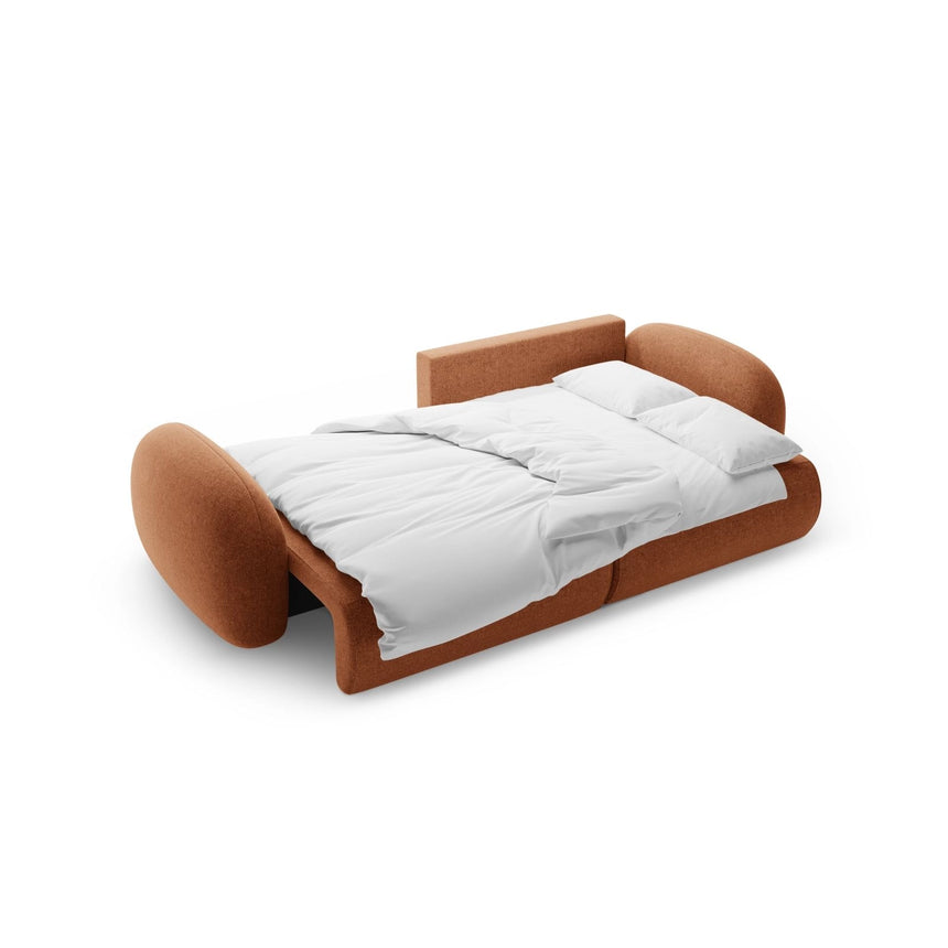 Tonale 4-Sitzer Ecksofa mit Schlaffunktion, ausklappbar, aus Chenille in Ziegel (Eden 10 Terra), 262x149 cm von Cosmopolitan Design – Bild 5