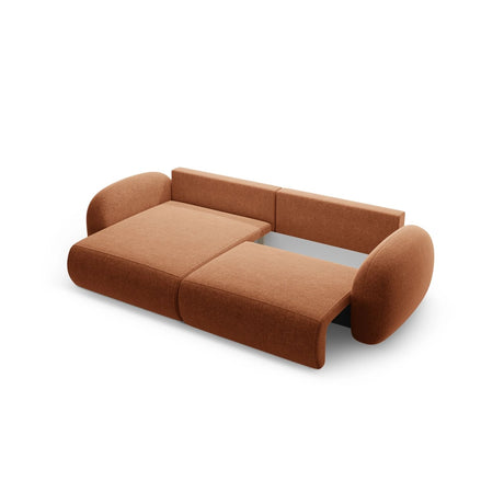 Tonale 4-Sitzer Ecksofa mit Schlaffunktion, ausklappbar, aus Chenille in Ziegel (Eden 10 Terra), 262x149 cm von Cosmopolitan Design – Bild 6