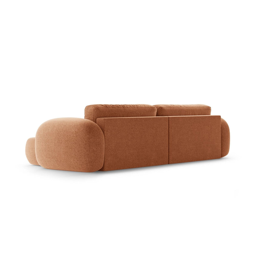 Tonale 4-Sitzer Ecksofa mit Schlaffunktion, ausklappbar, aus Chenille in Ziegel (Eden 10 Terra), 262x149 cm von Cosmopolitan Design – Bild 7