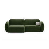 Tonale 4-Sitzer Ecksofa mit Schlaffunktion, ausklappbar, aus Samt in Armeegrün (Magic Velvet 2295), 262x149 cm von Cosmopolitan Design – Bild 1